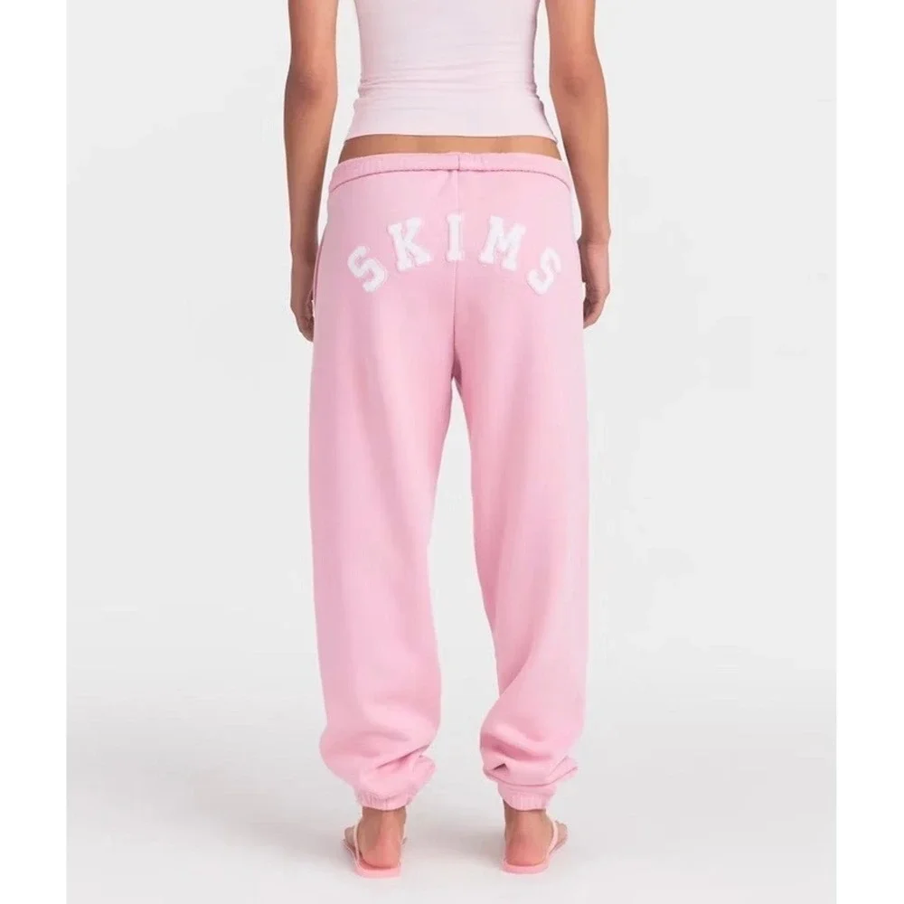 Skims Cotton Fleece Classic Jogger Halite Arched Logo Size S NWT Pink